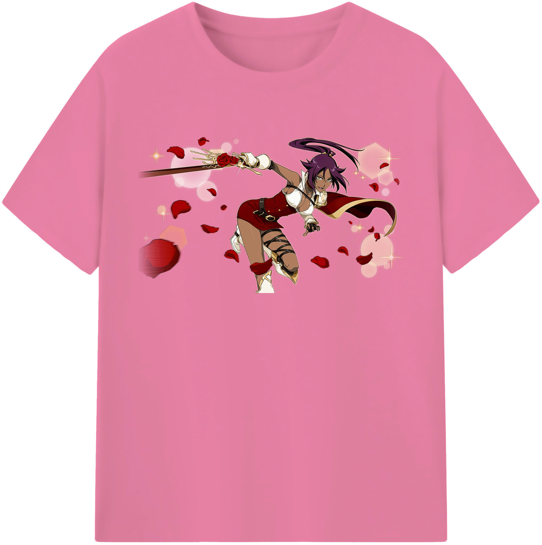 （画像用） ブリーチ 四楓院 夜一（しほういん よるいち） BLEACH Shihouin Yoruichi 綿100％半袖Tシャツ（フロントプリント）